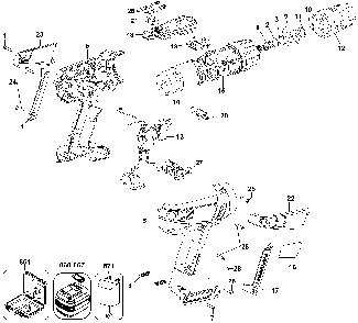 Exploded Diagram A Diagram and Parts List for SP1400D-2 Type 1 Black and Decker Drill
